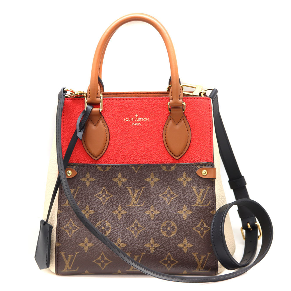 Louis Vuitton Fold Tote Brown Red White